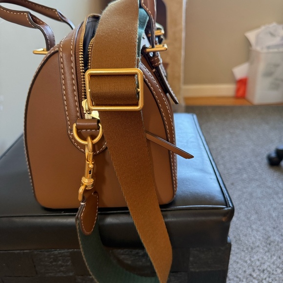 Tory Burch Brown Leather Barrel Tote - Picture 12 of 13